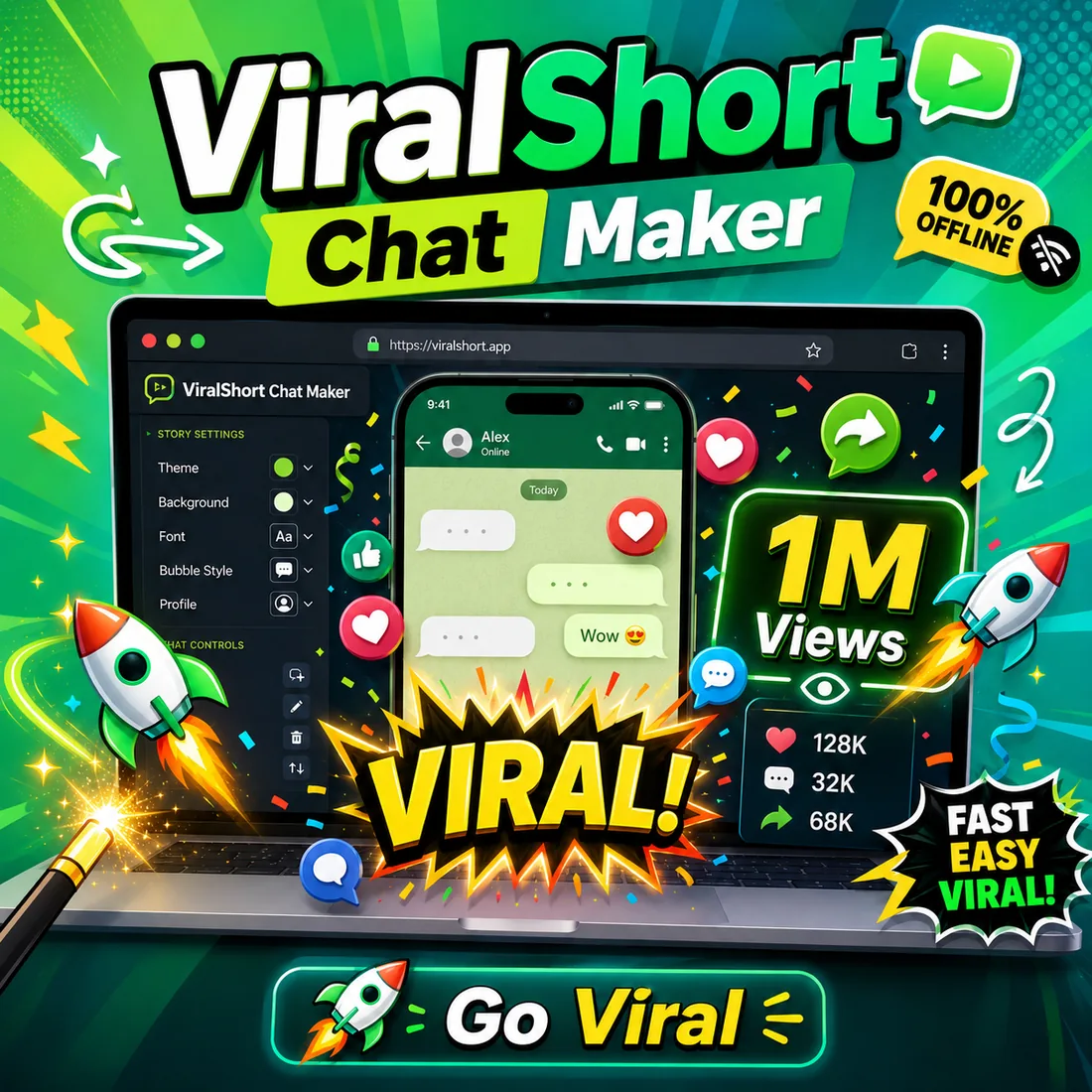 Chat short going viral with views and social reactions